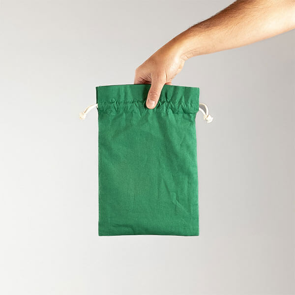 Saco de Algodón Verde 30x20 cm (SA19)